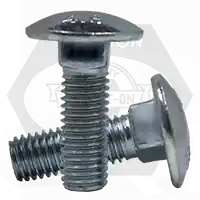 M16-2.00 x 80 mm Carriage Bolts, Metric Class 4.6, Zinc Cr+3, Full Thread, Coarse (UNC), DIN 603, Qty 50 New Arrival