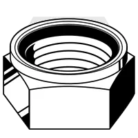 Fan Favorite 7/8"-9 Nylon Insert Lock Nuts, NE (Standard), Grade N8 (C), Plain Finish, Qty 250