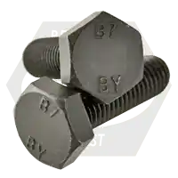 1"-8 x 3 1/2" Heavy Hex Bolts, Grade B7, Plain Finish, Partial Thread, A193, Qty 35 Reduced Price