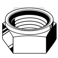Crafted 5/16"-24 Nylon Insert Lock Nuts, NTE (Thin) Grade N2 (A) Zinc-Yellow Cr+6, Qty 3000