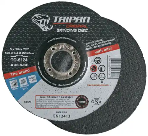 Place Order 6" x 1/4" x 5/8"-11 Nut Arbor Grinding Disc Type 27, Qty 10