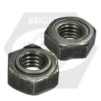 Professional Grade M6-1.00 Hex Weld Nut, DIN 929, 3 Projections, Plain Steel, Qty 5000