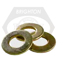Genuine 1/4" SAE Washers, Zinc-Yellow Cr+6, 50 LB Package (approx 9800 pcs)