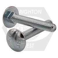 Save Now M10-1.50 x 90 mm Carriage Bolts, Metric Class 8.8, Zinc Cr+3, Full Thread, Coarse (UNC), DIN 603, Qty 280