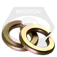 1 1/2" Regular Split Lock Washers, Zinc-Yellow Cr+6, Alloy Steel, Thru-Hardened, Qty 138 Hot Picks