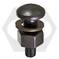 Authentic 7/8"-9 x 2 3/4" Tension Control Bolt A490, Round Head, Plain Finish w/ Heavy Hex Nut, Grade DH A563 & Round Washer F436, Qty 180