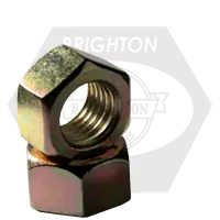 Fresh Stock 1/4"-28 Hex Nuts, Zinc-Yellow Cr+6, Fine (UNF), Low Carbon Steel, Qty 9000
