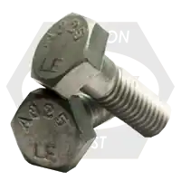 Top Pick 1"-8 x 2 1/2" Heavy Hex Structural Bolts, Type 1, Hot-Dipped Galvanized HDG, Partial Thread, A325, Made in USA, Qty 180