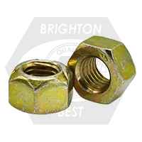 M16-2.00 Hex Cone Lock Nuts, Metric Class 10, Zinc-Yellow Cr+6 & Wax , Coarse (UNC), DIN 980-V, Qty 250 Free Returns