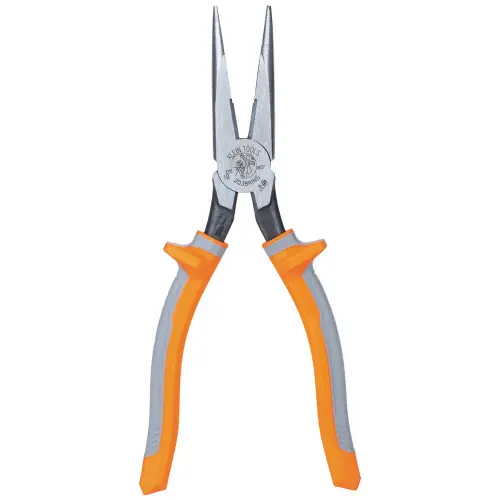 Klein Tools 2038RINS Pliers, Long Nose Side-Cutters, Insulated, 8-Inch Professional Grade