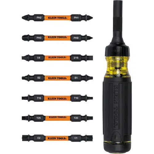 Klein Tools 32315HD 15-in-1 Ratcheting Impact-Rated Multi-Bit Torsion Zone Screwdriver Get Yours