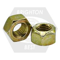 Cheap M8-1.25 Hex Cone Lock Nuts, Metric Class 8, Zinc-Yellow Cr+6 & Wax , Coarse (UNC), DIN 980-V, Qty 2000