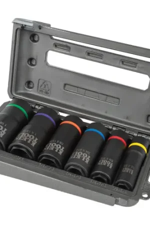 Klein Tools 66060 2-in-1 Impact Socket Set, 6-Point, 6-Piece Exclusive Offer