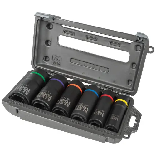 Klein Tools 66060 2-in-1 Impact Socket Set, 6-Point, 6-Piece Exclusive Offer
