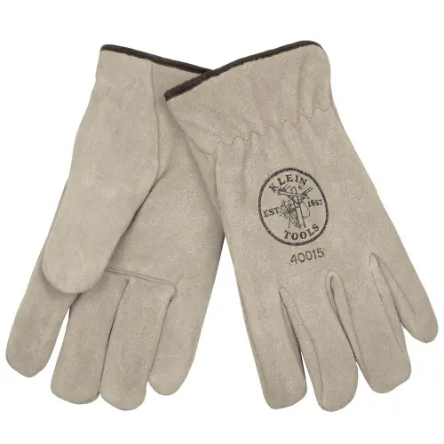 New Arrival Klein Tools 40015 Lined Drivers Gloves, Suede Cowhide, X-Large