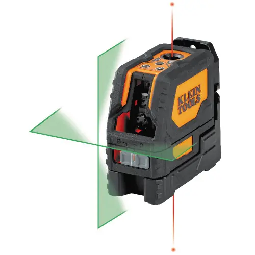 Crafted Klein Tools 93LCLGR Rechargeable Self-Leveling Green Cross-Line Laser Level with Red Plumb