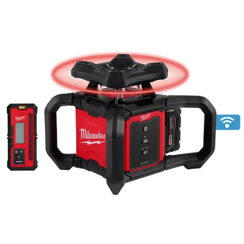 Milwaukee Tool 3701-21 M18 Red Exterior Rotary Laser Level Kit w/ Receiver Don't Miss Out