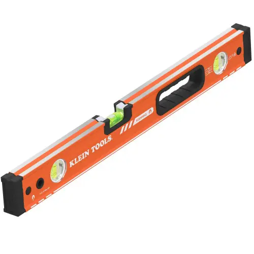 Klein Tools 93524MAG Magnetic Box Beam Level, 3 Vial, 24-Inch Clearance