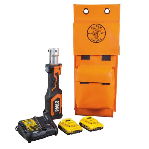 Premium Klein Tools BAT207T13 Battery-Operated Cutter/Crimper, No Heads, 2 Ah