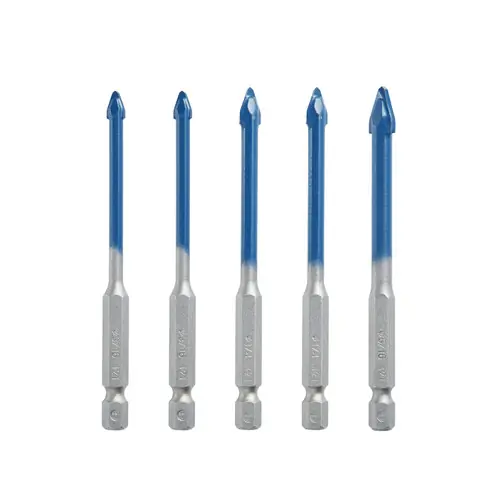 Today Only Bosch PTBX05 5 pc. Porcelain Tile Drill Bit Set (2) 3/16", (2) 1/4", (1) 5/16" (5 Pack)