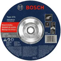 Bargain Bosch GW27M701 7 In. 1/4 In. 5/8-11 In. Arbor Type 27 30 Grit Grinding Abrasive Wheel