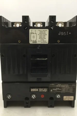 Final Sale GE General Electric TJJ436200 Mod 5 200 Amp 3 Pole 600 VAC Circuit Breaker