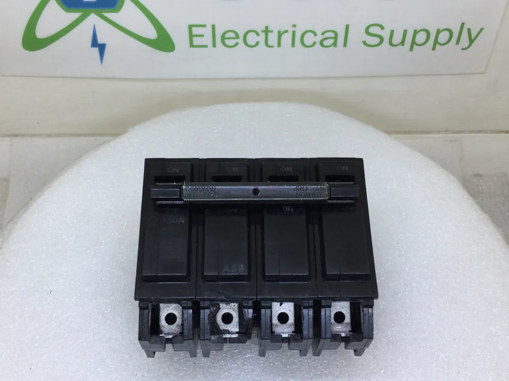 GE/ABB THQMV150F 150 Amp 4 Pole 240V 22KA Main Circuit Breaker - Flaw Hot Deal