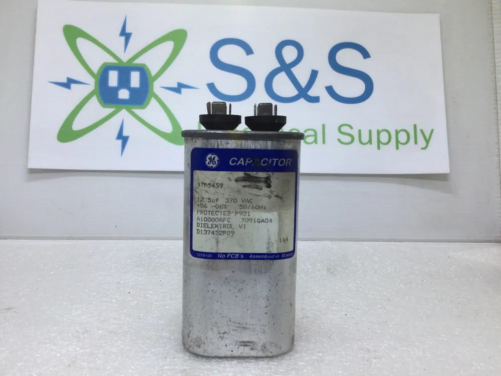 GE Capacitor 97F5459 12.5uf +/- 6% 370vac 50/60HZ Time-Limited