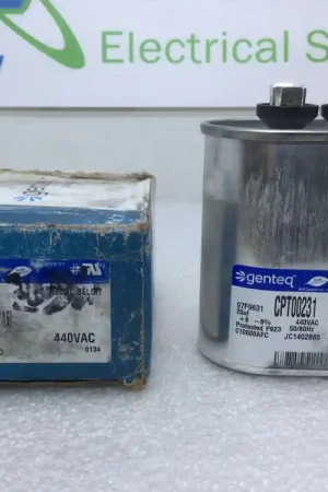 GE/Genteq 97F9631 CPT00231 20uF -/+6% 440 VAC 50/60Hz Capacitor Top Rated