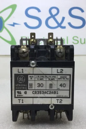Special Offer GE General Electric CR353AC2AB1 30 Amp 2 Pole 240-600 VAC Contactor with 208/240 VAC 50/60 Hz Coil