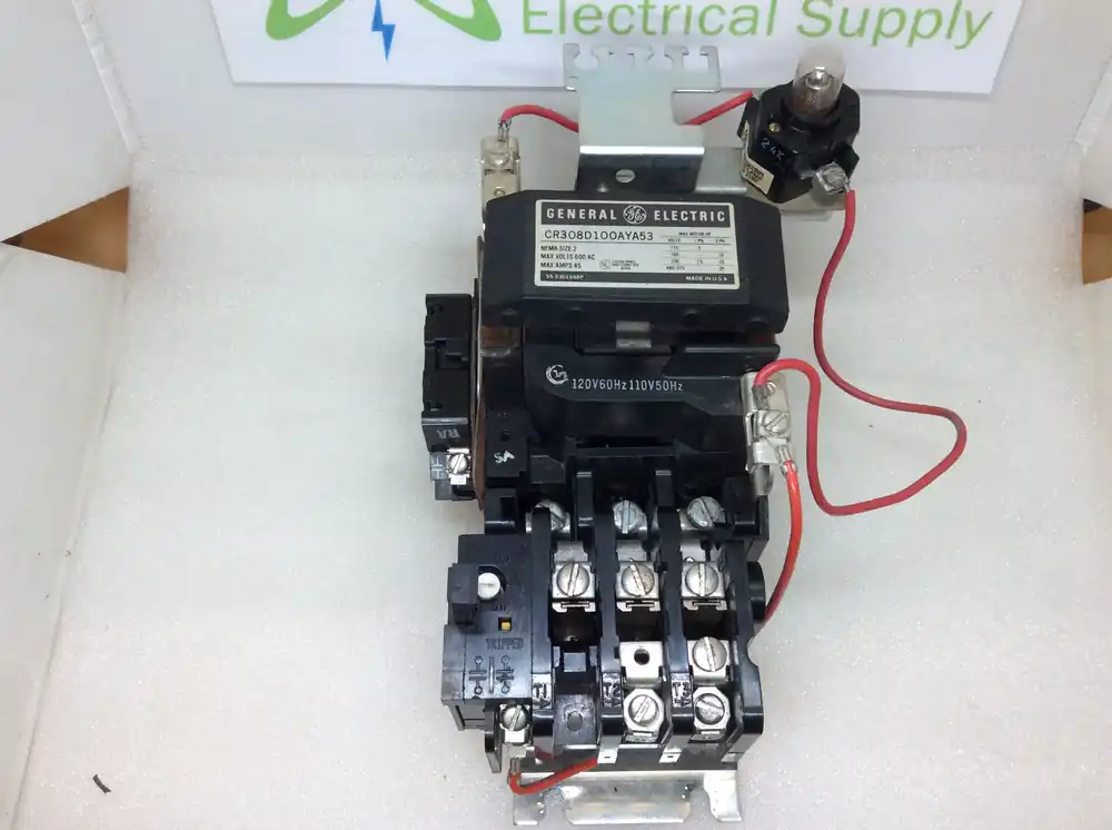 General Electric CR308D100AYA53 Nema Size 2 45A 600VAC 3 Pole Motor Starter Contactor Authentic