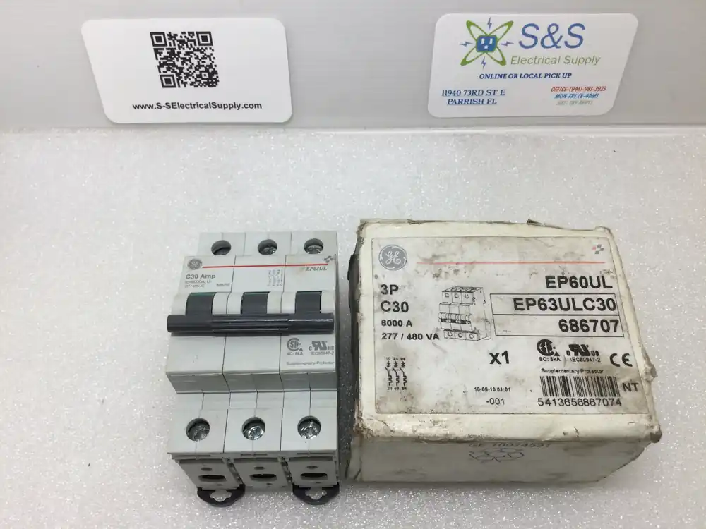 Ge General Electric Ep63 C30 Miniature Circuit Breaker Ls Switch 30a 3 Pole Cheap