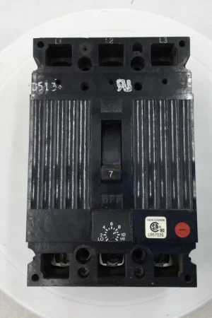 Weekend Sale GE/General Electric 7 Amp 3 Pole Molded Case Circuit Breaker w/ Adjustable Trip