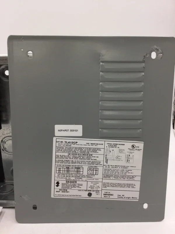 Luxury GE TL412CP PowerMark Gold Dead Front Only 125 Amp 4 Space 8 Circuit 10 1/4" x 8 5/8"