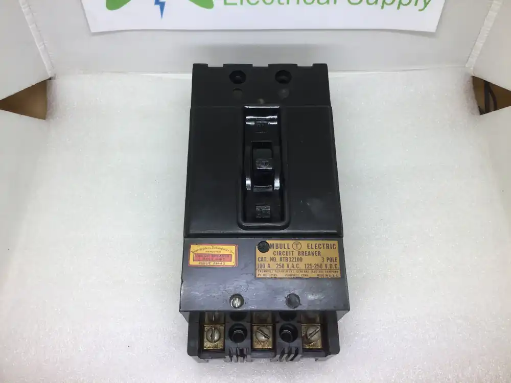General Electric (GE) / Trumbull ATB32100 3 Pole 100A 250VAC Type ATB Circuit Breaker Trusted Brand