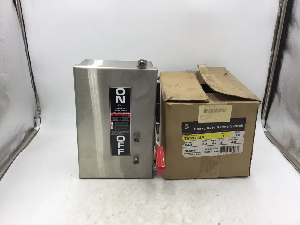 GE TH4321SS 30 Amp 240 Volt 3 Pole Fusible Nema 4/4X Stainless Disconnect Best Price