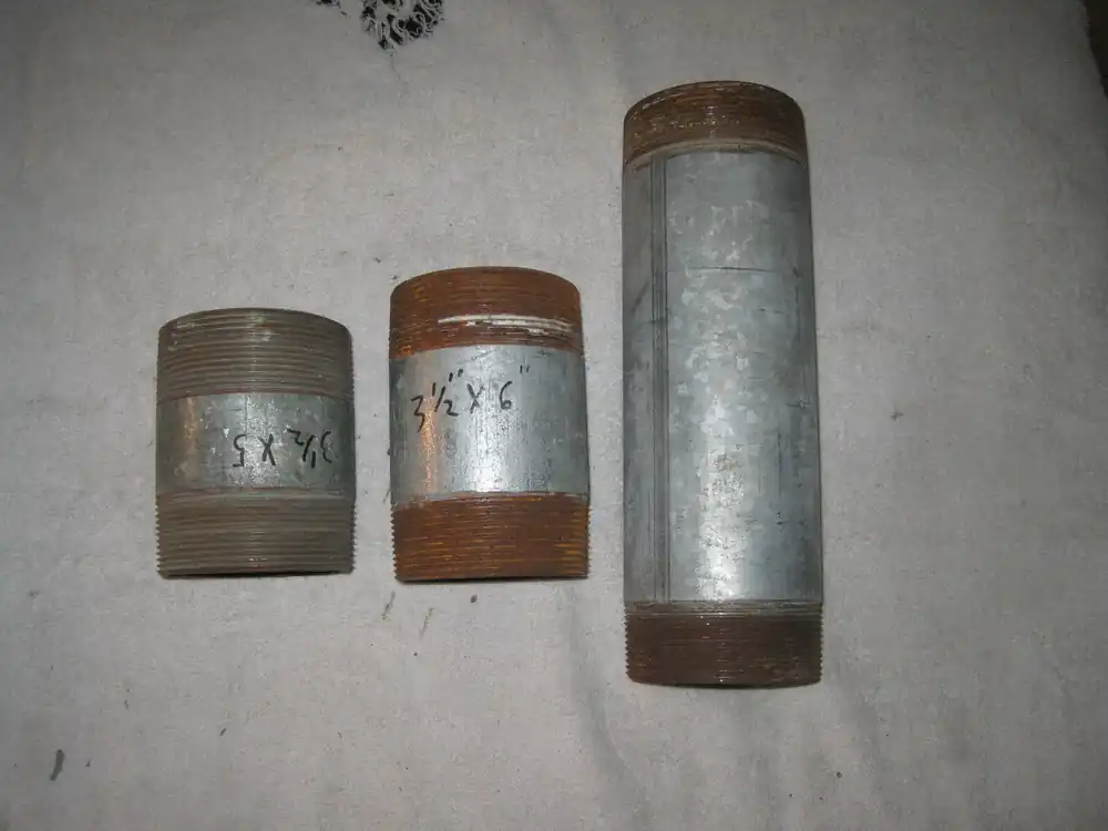 (3) Piece Assortment 3 1/2" Pipe Nipples Free Returns