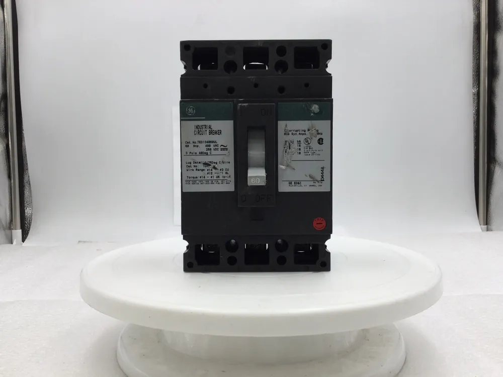 GE General Electric TED134060WL TED Series 60 Amp 3 Pole 480 VAC Circuit Breaker Certified