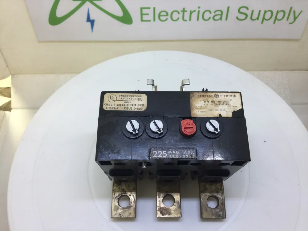 GE General Electric TFK236T225 225 Amp 3 Pole Type TFK Trip Circuit Breaker Latest