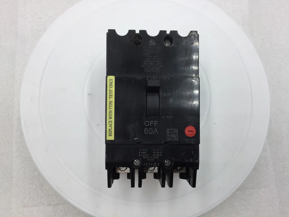 GE General Electric TEYF360 60 Amp 3 Pole 480/277v Circuit Breaker Best Seller