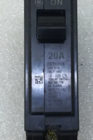 Place Order GE General Electric TQB/THQB1120LM 20 Amp 1 Pole 120/240v Circuit Breaker