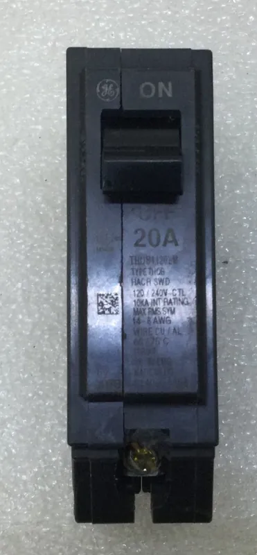 Place Order GE General Electric TQB/THQB1120LM 20 Amp 1 Pole 120/240v Circuit Breaker