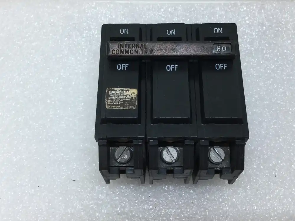 GE General Electric THQL32080 80 Amp 3 Pole 240V Circuit Breaker - Cosmetic Flaw Best Price