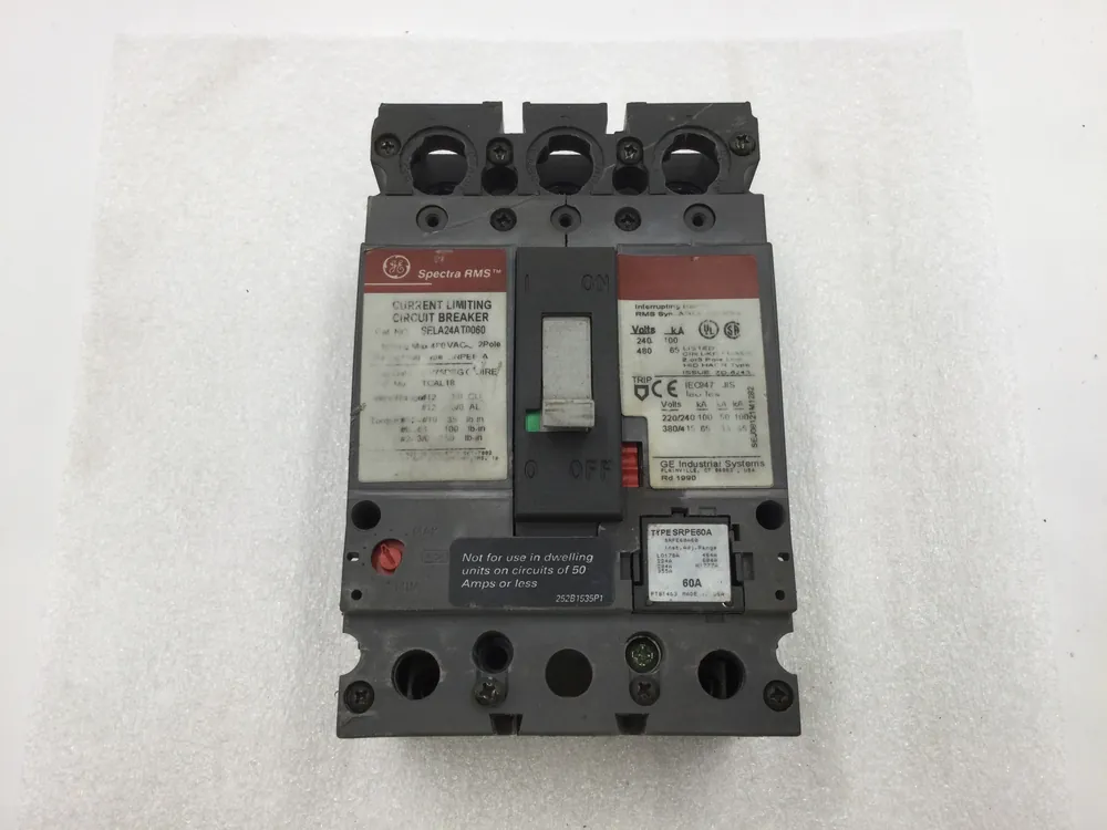 One Day Deal GE General Electric SELA24AT0060 2 Pole 60 Amp w/SRPE60A Plug Circuit Breaker
