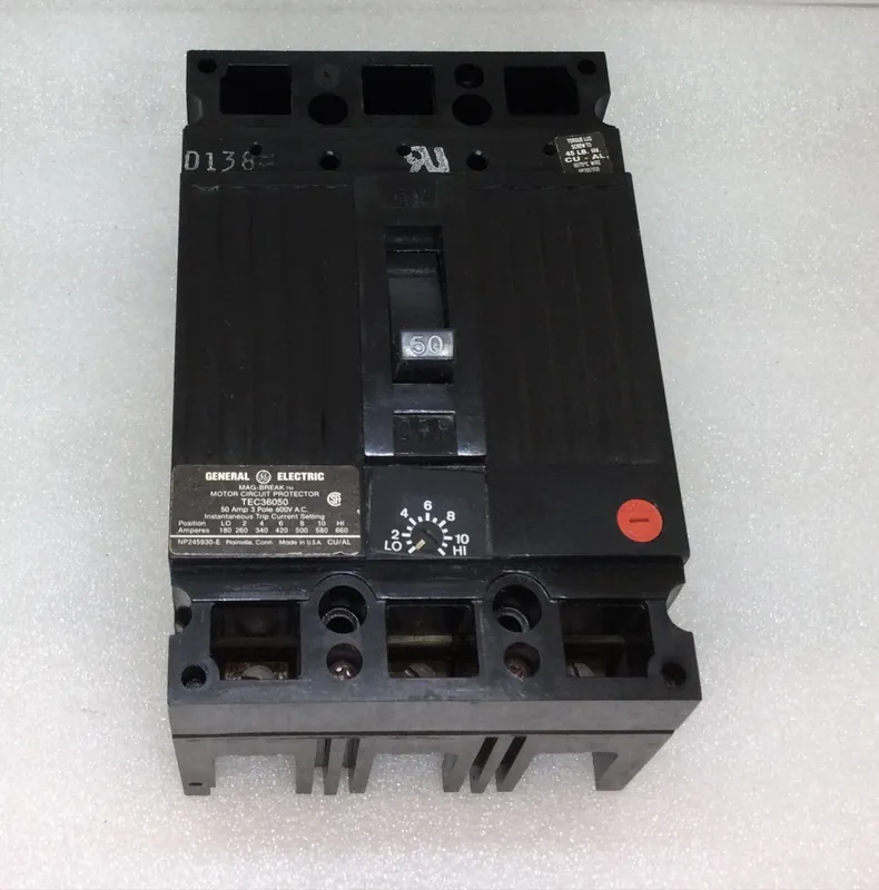 Low Price General Electric TEC36050 50 Amp 3 Pole 600V Circuit Breaker w/Amp Trip