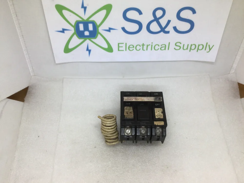 GE General Electric THQL31WY15 2 Pole 15 Amp 120v Type THQL Circuit Breaker with High Leg Buy Today