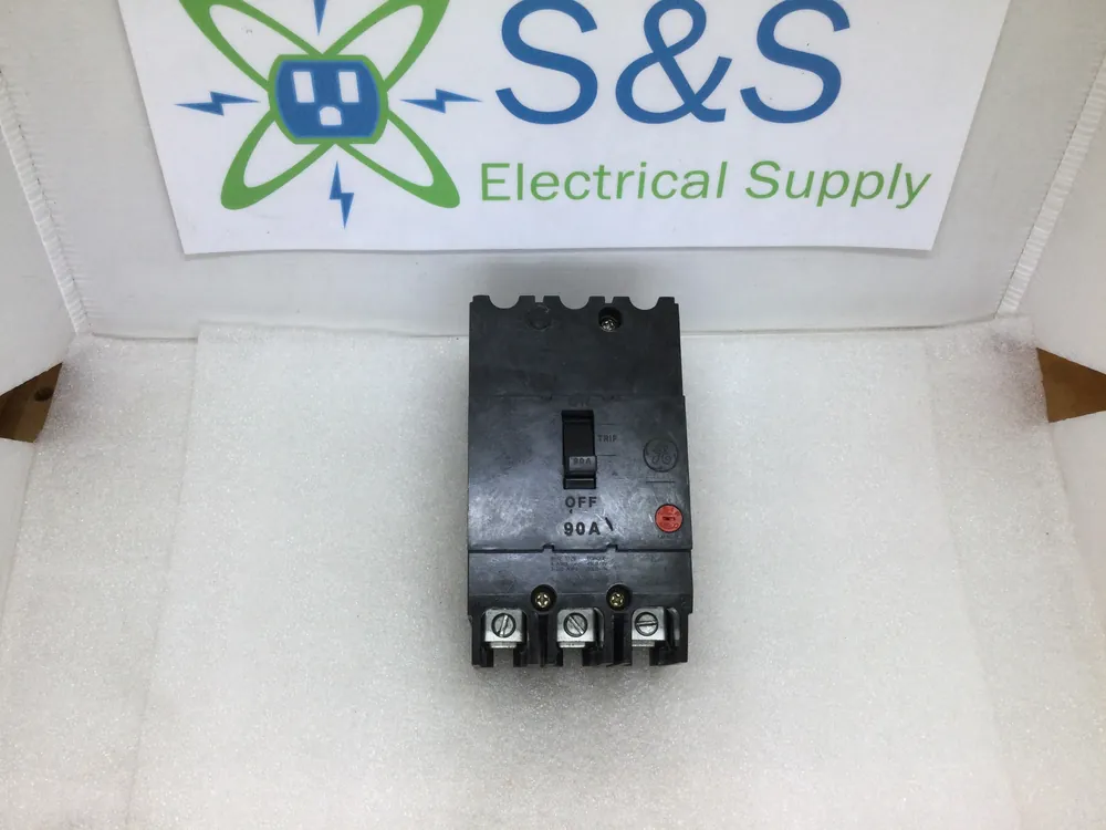 Popular GE/General Electric TEY390, 3 Pole, 90A, 480VAC, Type TEY Circuit Breaker
