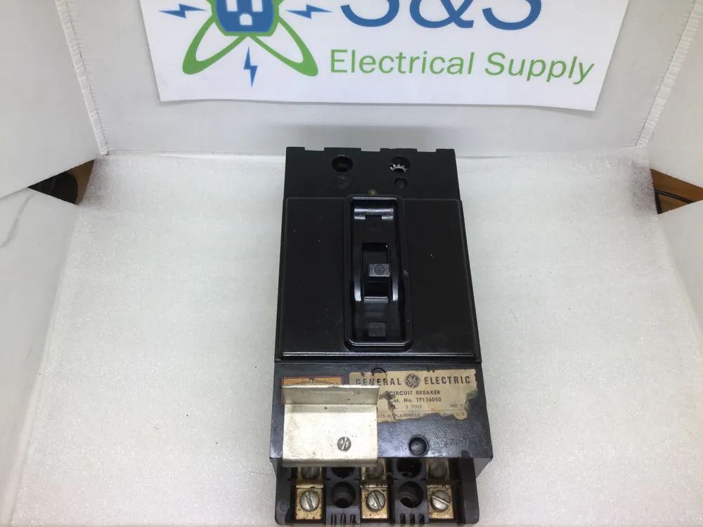 Final Sale Ge General Electric Tf136050 3 Pole 50a 600vac Type Tf Circuit Breaker