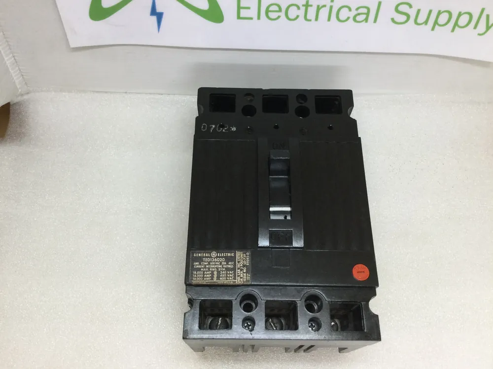 Low Price GE General Electric TED136020 20 Amp 3 Pole 600V Circuit Breaker