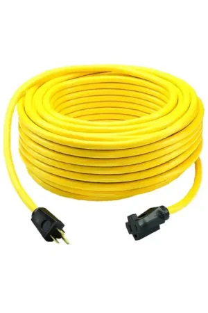 BAYCO SL-759L 100‘ Length, 12/3 Wire Gauge, 300 Voltage Extension Cord Get Yours